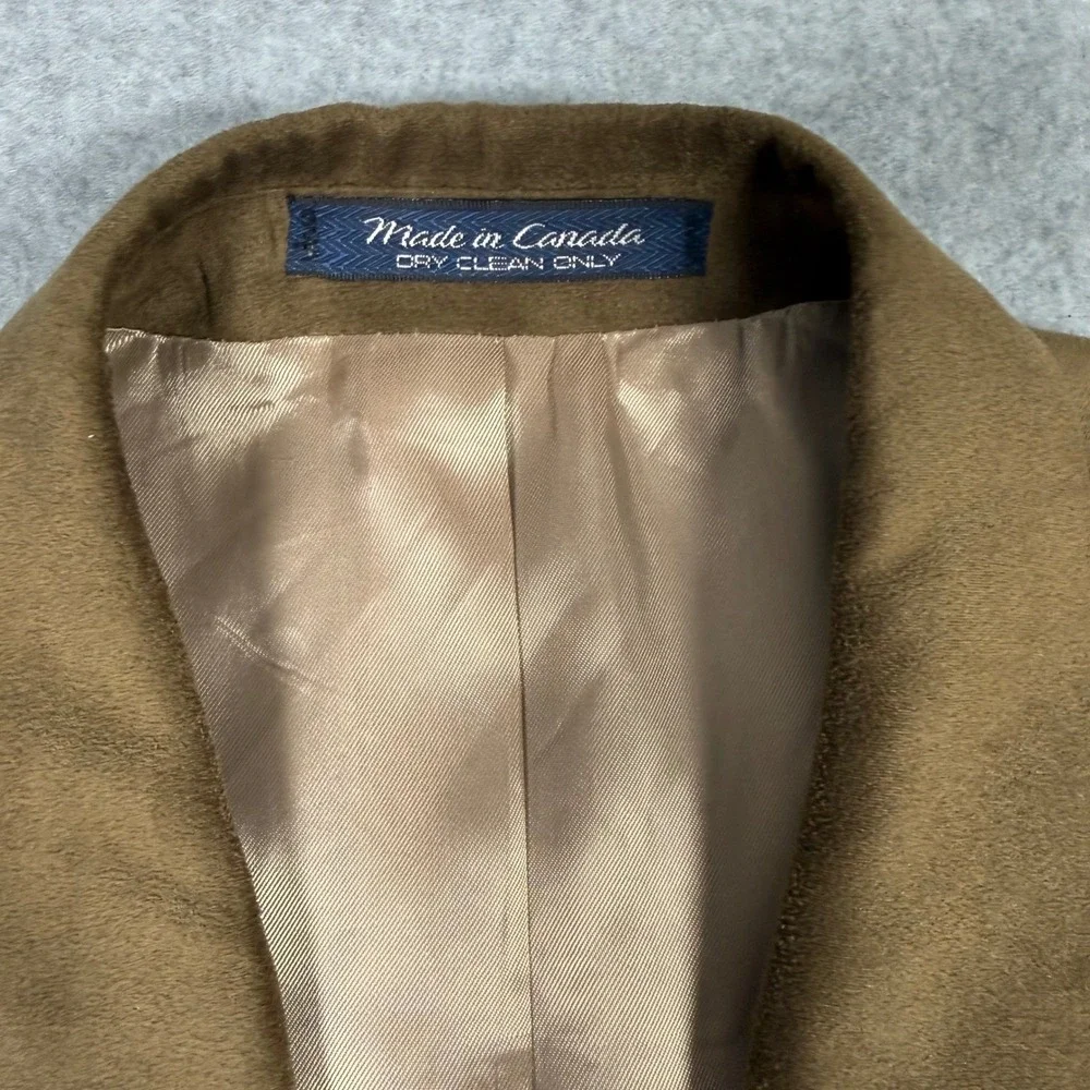 Brandini Robinsons-May Mens 46T Faux Suede Blazer Jacket Brown Made in Canada